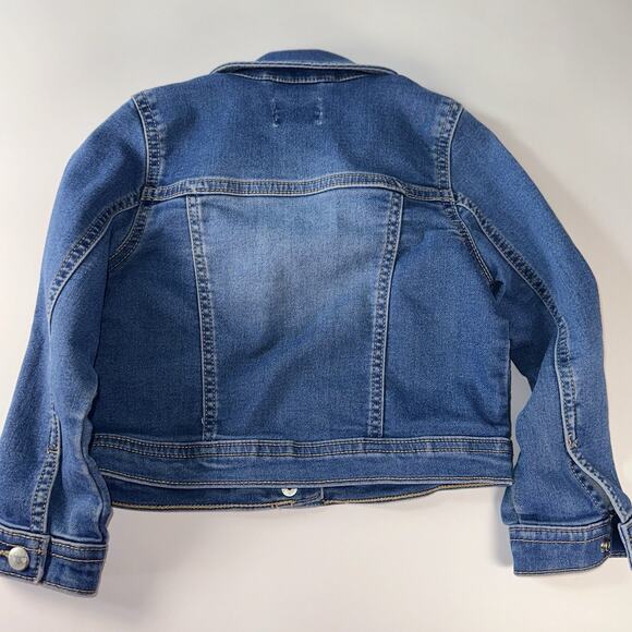 The Children’s Place Girls Denim Jacket Size 4T Classic Blue Jean Jacket - Picture 4 of 4